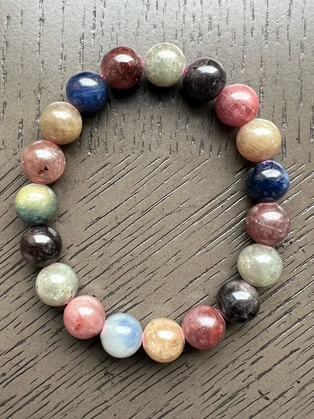 Colorful Sapphire bracelet 10mm SIZE 6.75’